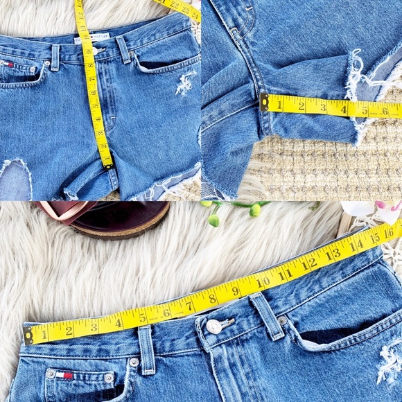 Tommy Hilfiger Distressed Denim Cutoff Shorts Sz 6 - Picture 7 of 7